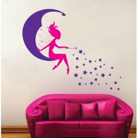 Moon, Fairy, Stars, Moonsprite Wall Decal